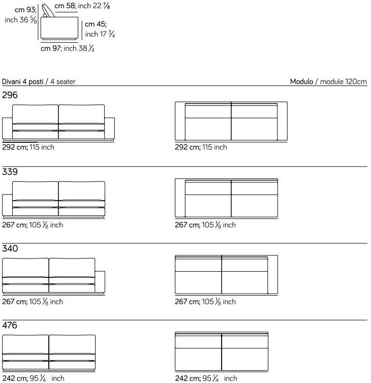 AMURA Угловой диван в ткани Murray 071+073+073+053+005 - Вид №13