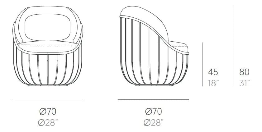 Съемное алюминиевое садовое кресло GANDIABLASCO Арена ARCH-00129175 - Вид №4