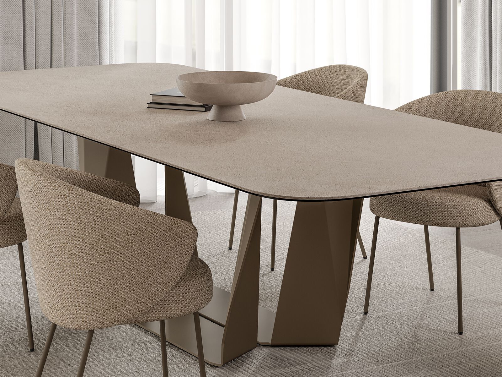 Керамический прямоугольный обеденный стол MOBLIBERICA Plec ARCH-00002546 - Вид №1