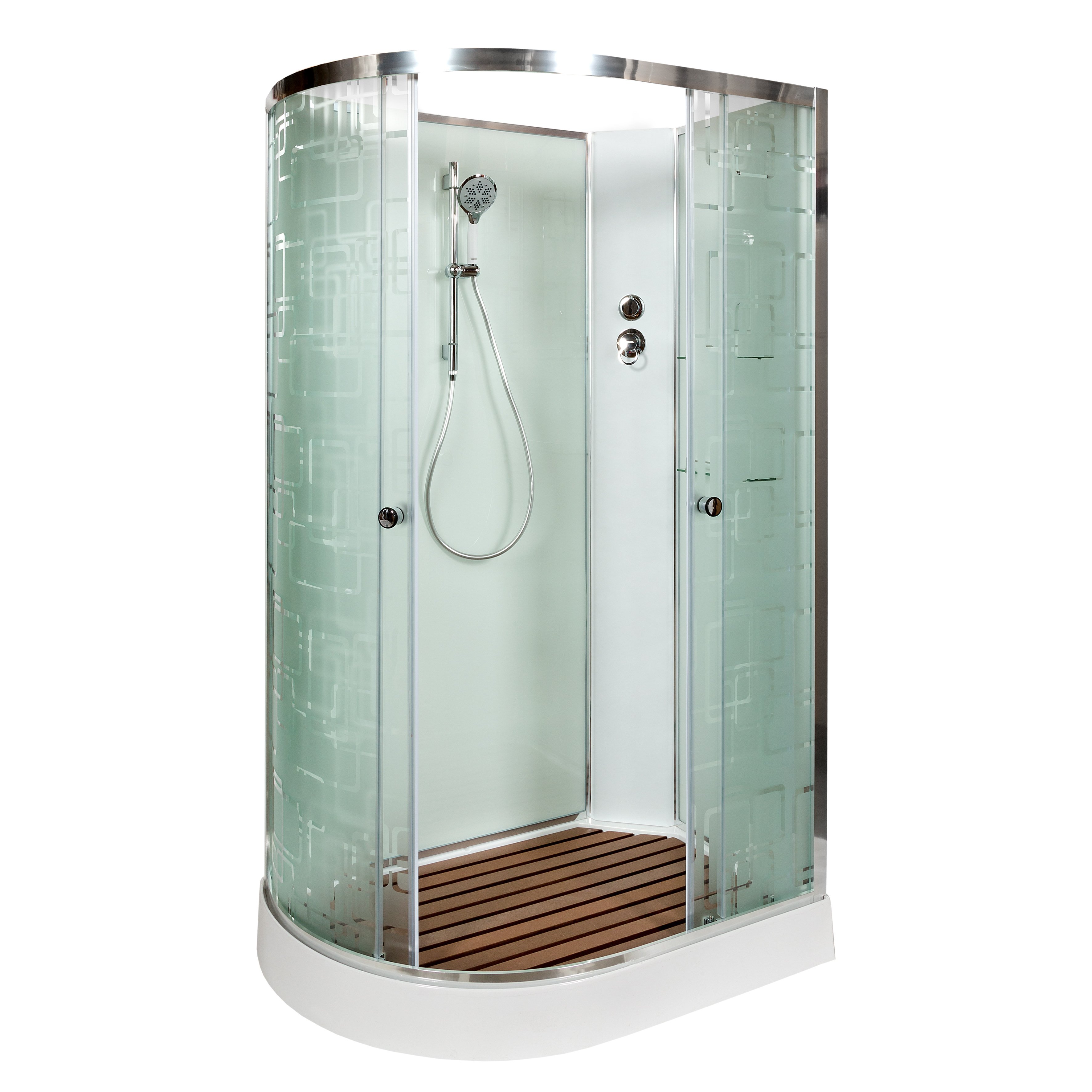 D102S LED R Душевая кабина DETO Серия D ЕМ1511 R N (без крыши) - Вид №4