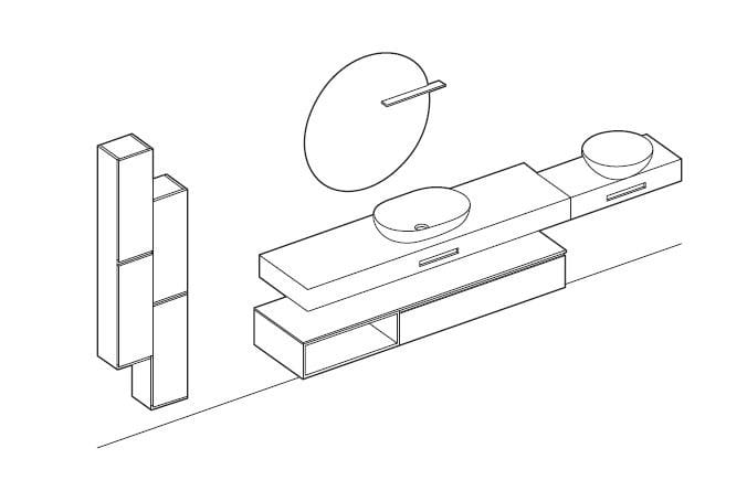 Деревянный подвесной умывальник со встроенным умывальником ARBLU Hito ARCH-00030243 - Вид №3