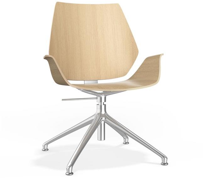 Casala Вращающееся кресло из дерева с регулируемой высотой с подлокотниками Centuro iv 1940/10-11 - Вид №1