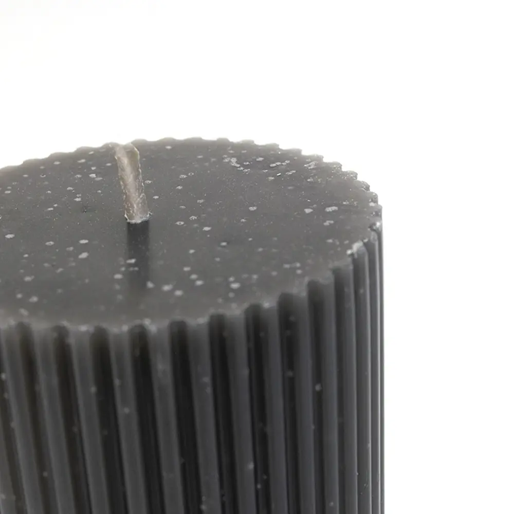 Дизайнерская свеча-столбик Ribbed черная 20 см 89370275 Santreyd STLM-0811872 - Вид №1