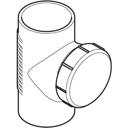 307.333.14.1 Ревизия Geberit Silent-db20 90°, с круглым окном технического обслуживания Geberit  - Вид №1