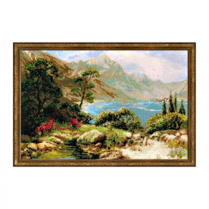 1397 Набор для вышивания Горное озеро 40 х 60 см RIOLIS Сотвори Сама