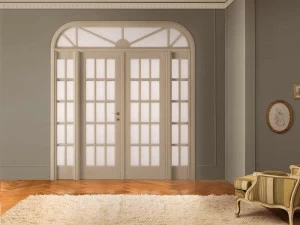 LEGNOFORM Лакированная дверь из массива дерева и стекла с фрамугой I laccati