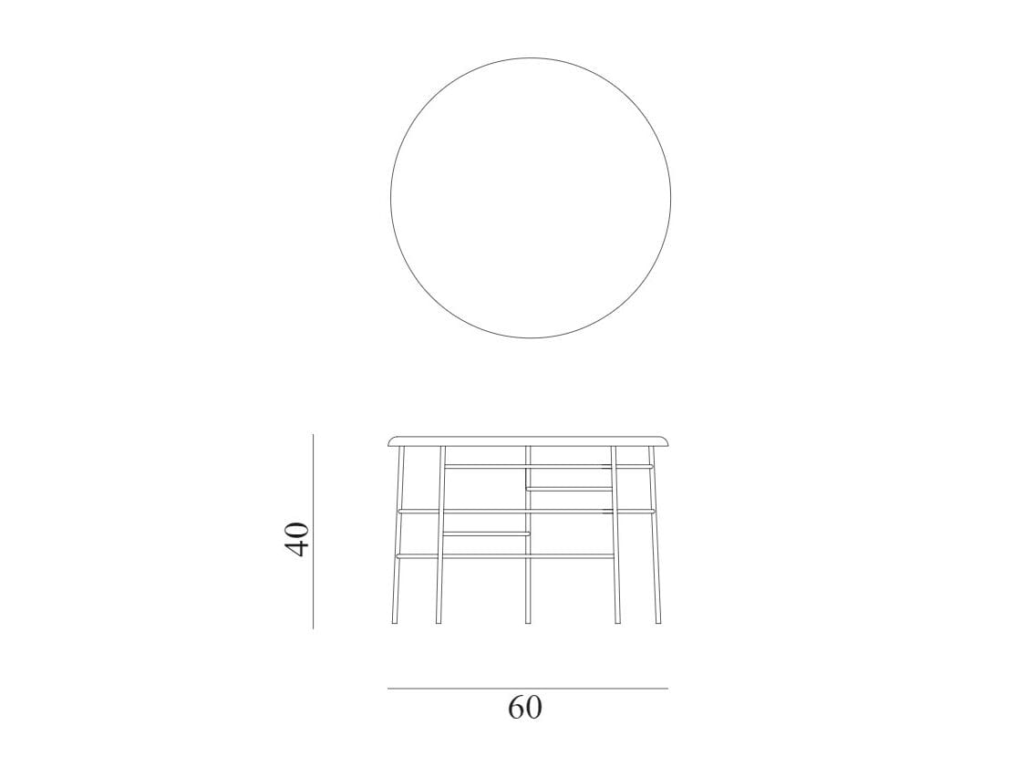 Мраморный круглый высокий садовый столик Exteta 10th ARCH-00057481 - Вид №12