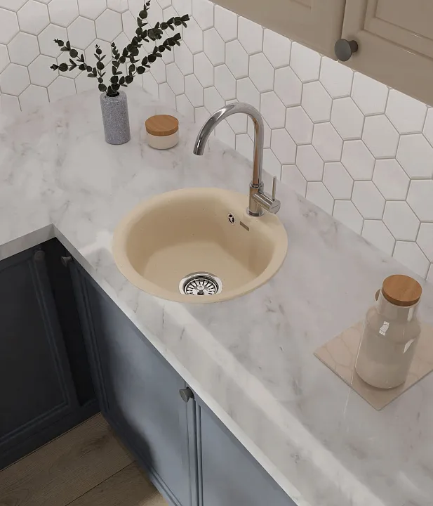 Кухонная мойка Искусственный камень SMART S666 GranFest 435-S666 - Вид №4