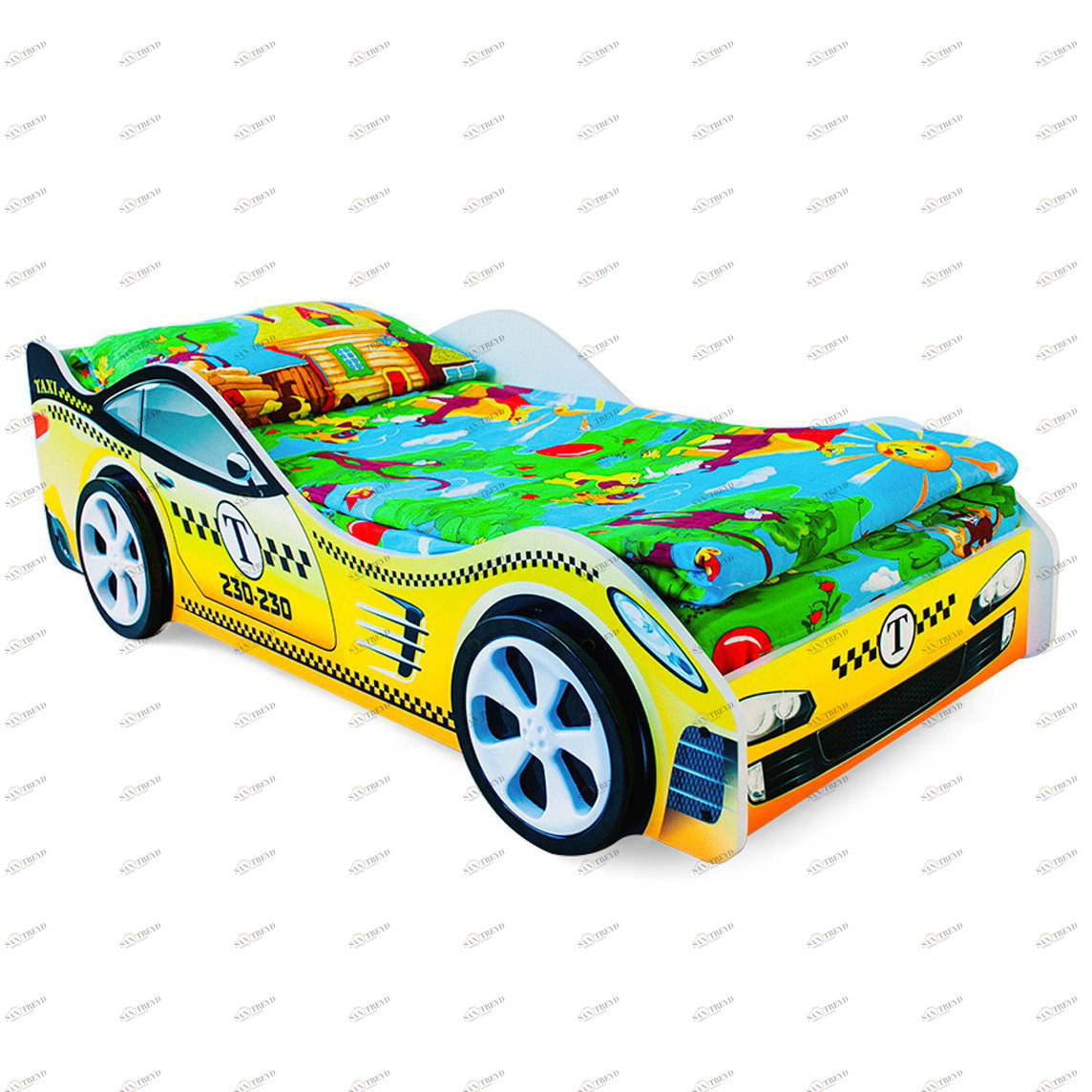 Детская кровать-машина "Такси" БЕЛЬМАРКО  326748 Желтый Santreyd 