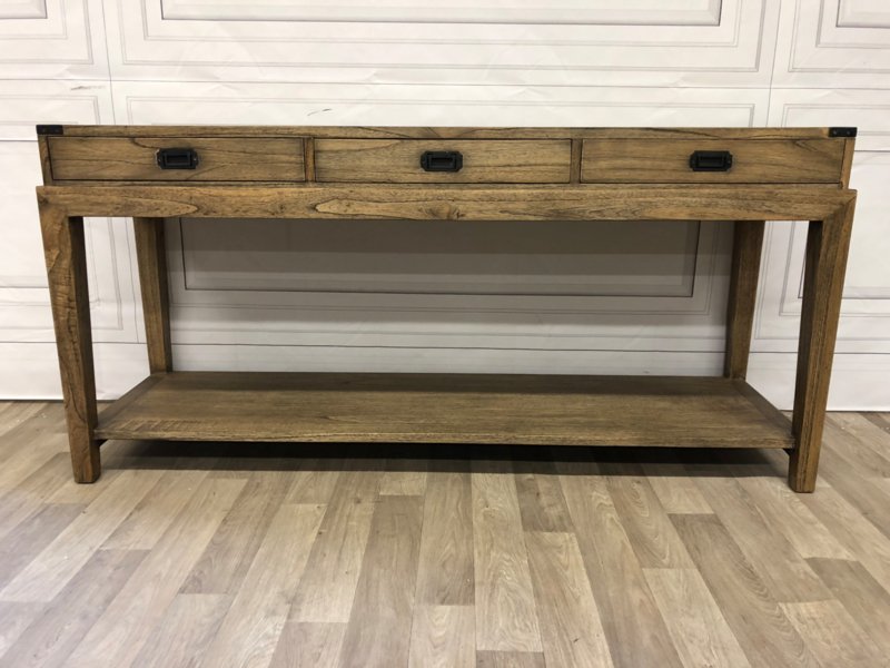 Консоль деревянная вяз с ящиками и полкой Military от Eichholtz EICHHOLTZ EICHHOLTZ, ПОД СТАРИНУ 061028 Коричневый  - Вид №8