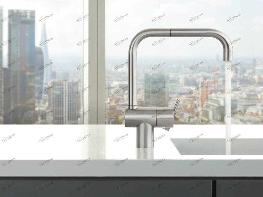 VOLA Кухонный смеситель на одно отверстие и поворотный излив sun-id-1463560