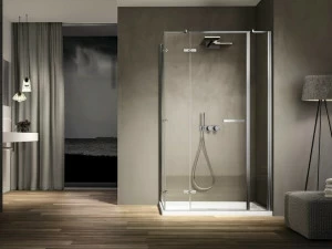 DISENIA Угловая душевая кабина с распашной дверцей и двойной неподвижной стороной Smart Smpl+sm2f