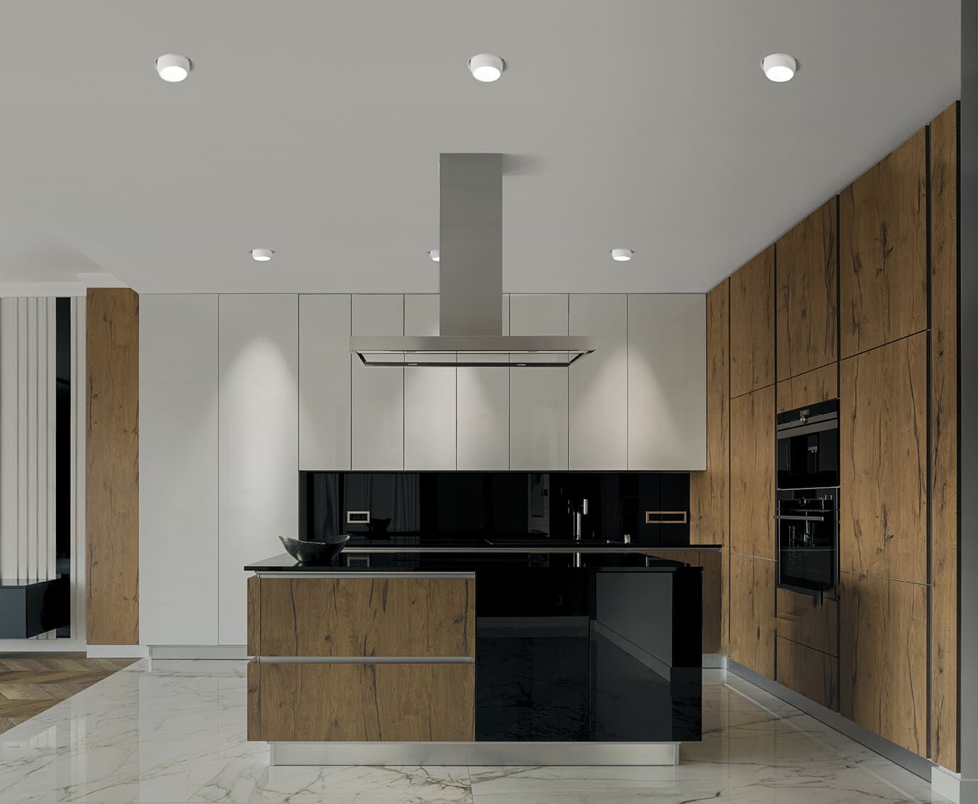 Поворотный гипсовый встраиваемый светильник для подвесных потолков Tecnico LELANTO ARCH-00051216 - Вид №7