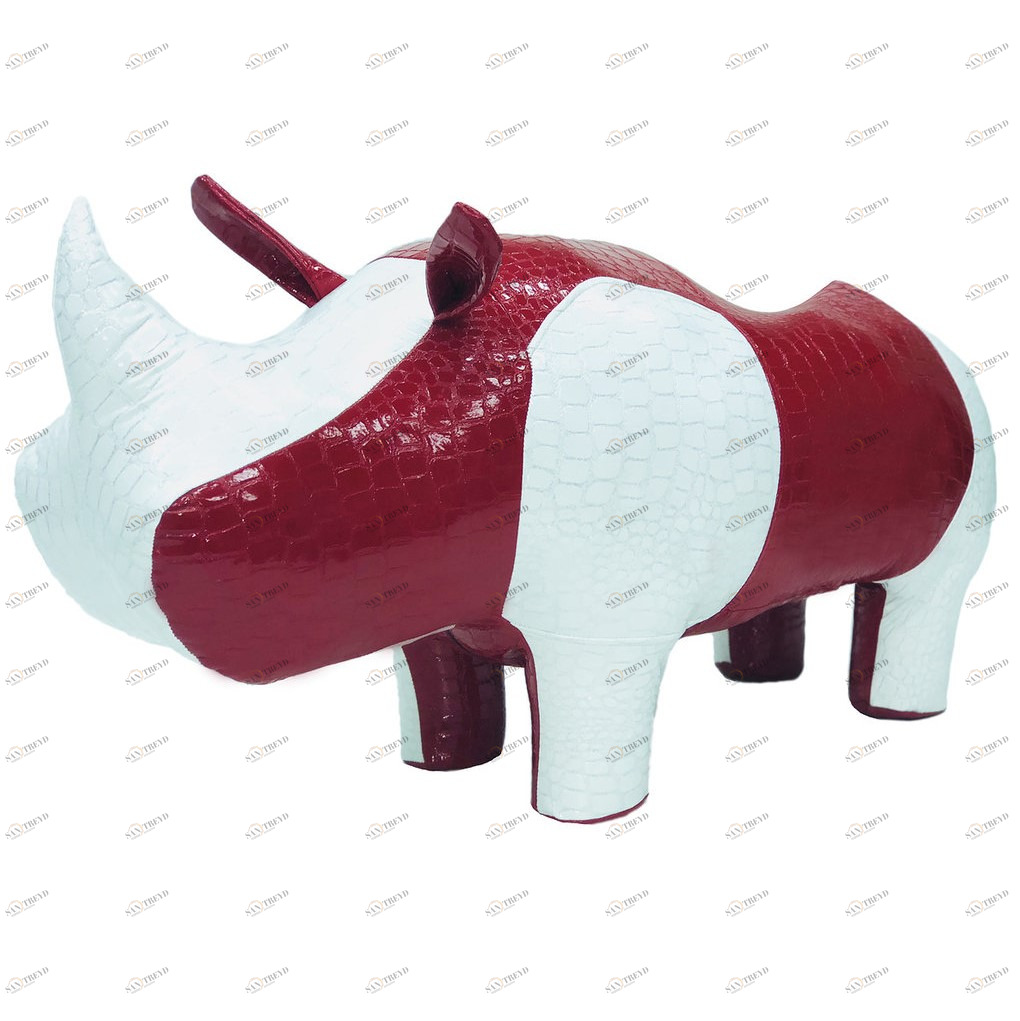 Пуф "Носорог Спартак" мини красный с белым EUROSON ЖИВОТНЫЕ 131592 Красный;белый