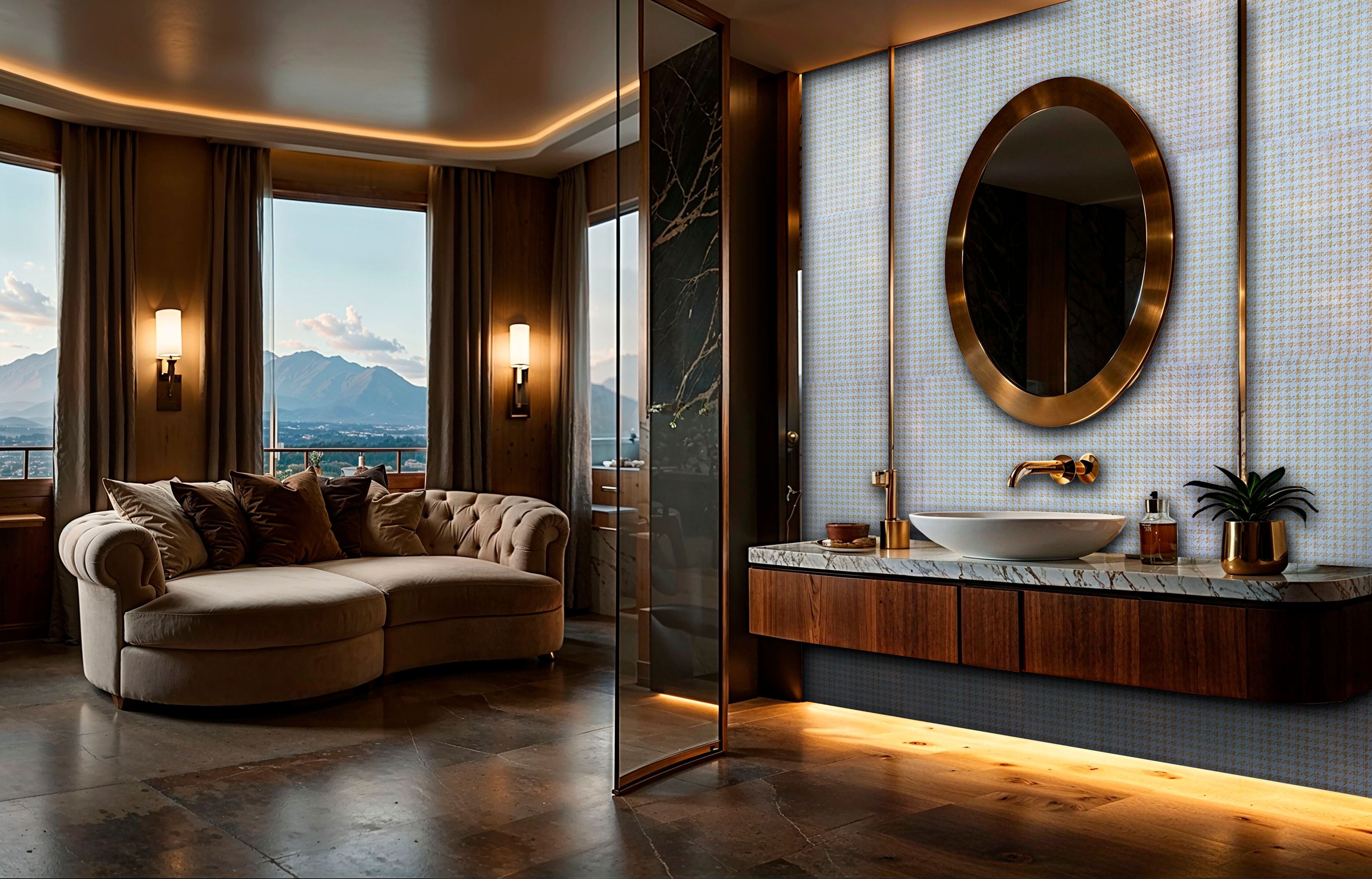 Обои с рисунком из целлюлозного волокна Officinarkitettura® Les nombre d'or ARCH-00060779 - Вид №1