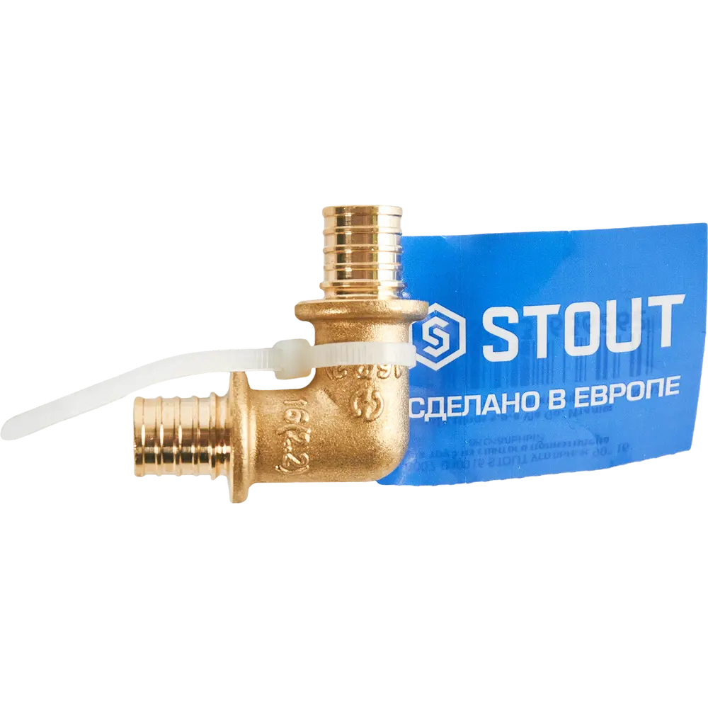 Угольник поворотный STOUT 90° для труб 16 мм латунный 82197816 STLM-0021709 - Вид №4