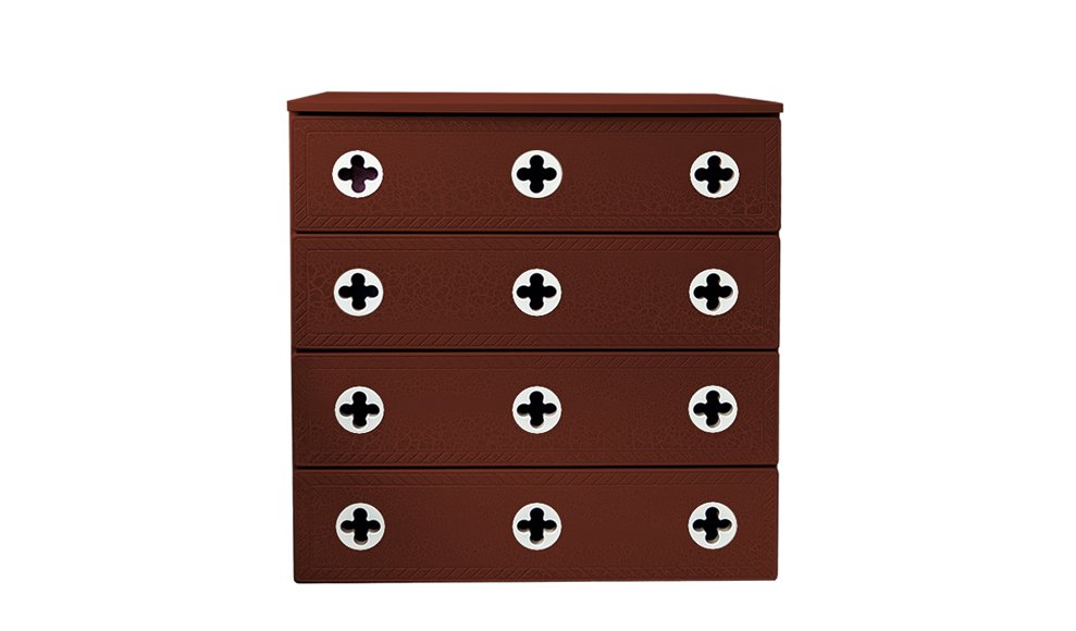 Комод детский с 4 ящиками и декором "Венеция" МАНДАРИН ВЕНЕЦИЯ 178667 Красный Santreyd - Вид №2