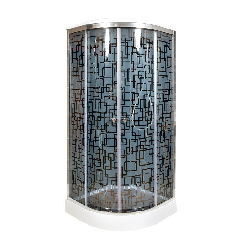 V150 Душевая кабина DETO Серия V BМ1590 с электрикой BLACK - Вид №1