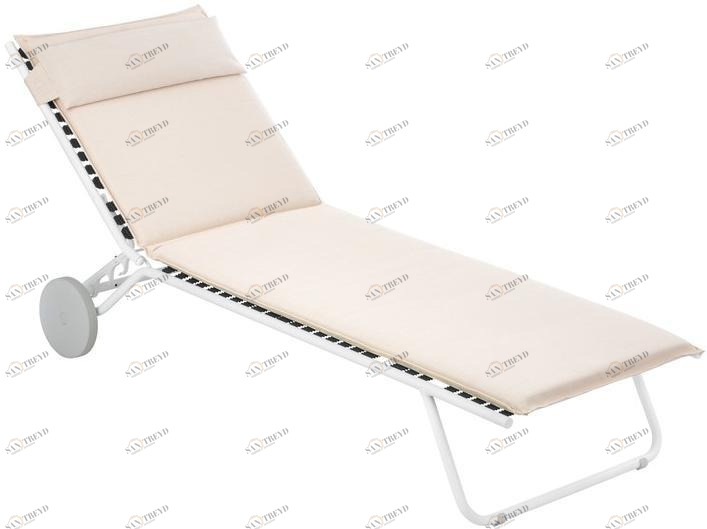 Lafuma Mobilier Складная садовая кушетка из батилина на колесиках Opale Lfm2966