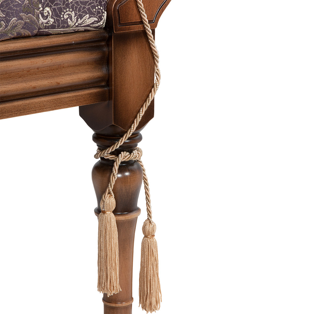 17106 Банкетка Флоренция Орех Флора Лилак BOGACHO 4627174557664 - Вид №5