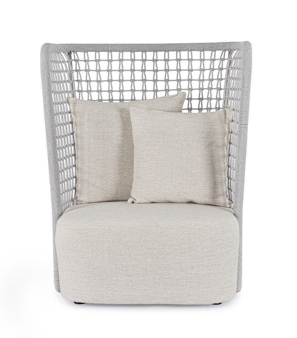 Веревочное и тканевое садовое кресло с высокой спинкой BIZZOTTO Kollar ARCH-00043118 - Вид №16