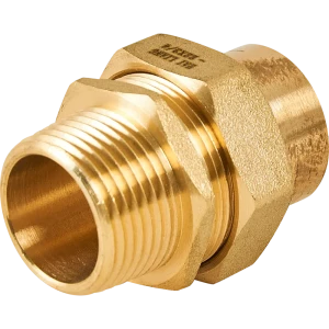Муфта разъемная Hailiang ø3/4"x22 мм с коническим уплотнением наружная резьба медь 88673090 STLM-2074570