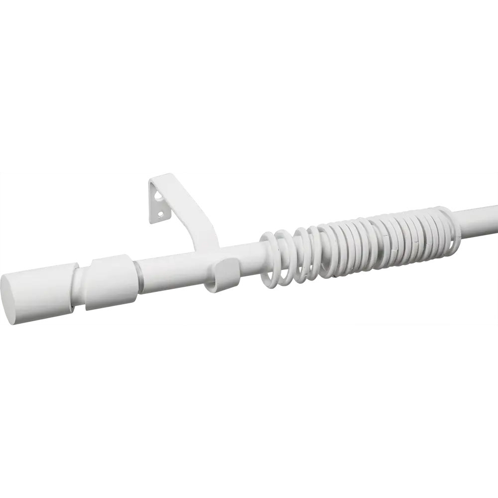 Карниз однорядный раздвижной Inspire Цилиндр 160-300 см цвет белый матовый 81976800 STLM-2093174 