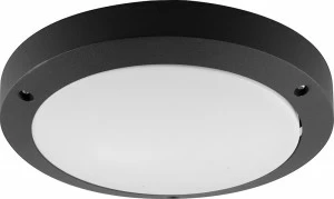 Уличный настенно-потолочный светильник 27 см черный "Техно" 11868 FERON  00-3956034 Черный