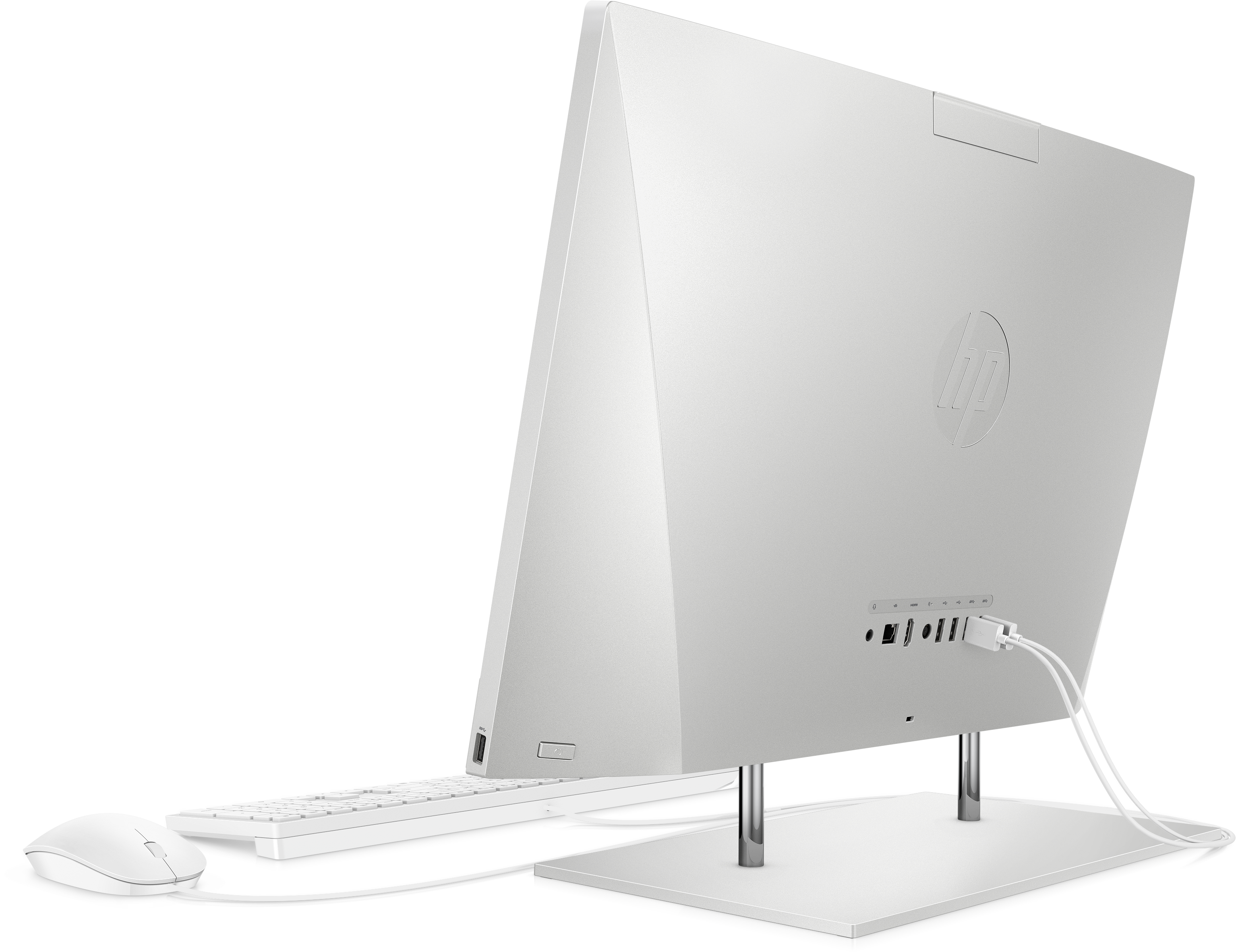 14Q16EA#ACB 24-dp0013ur aio 23.8"(1920x1080)/touch/amd ryzen 5 4500u(2.3ghz)/8192mb/512ssdgb/nodvd/int:amd intergrated graphics /cam/wifi/war 1y/natural silver/w10 + usb kbd, usb mouse HP Santreyd  - Вид №3