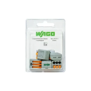 90217186 Клемма соединительная Wago 222-413 3-проводная 4 мм 5 шт. STLM-1105132