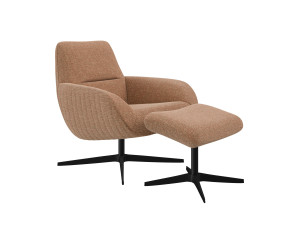 Тканевое кресло с подставкой для ног