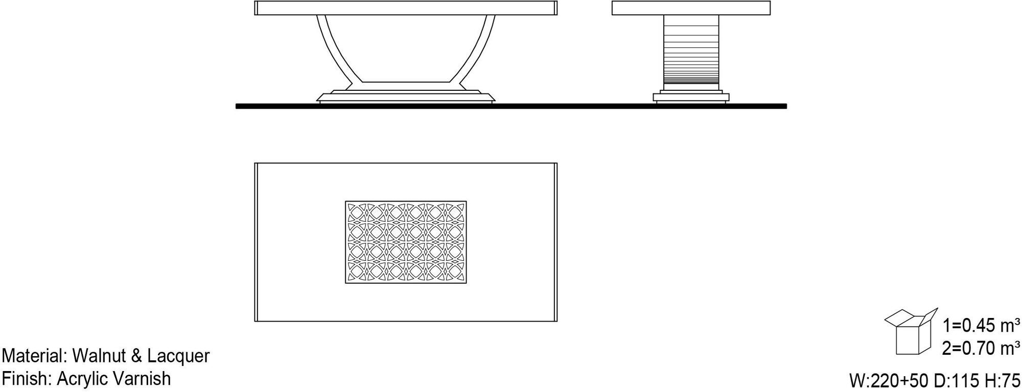 Mobi Прямоугольный обеденный стол из ореха sun-id-1493855 - Вид №2