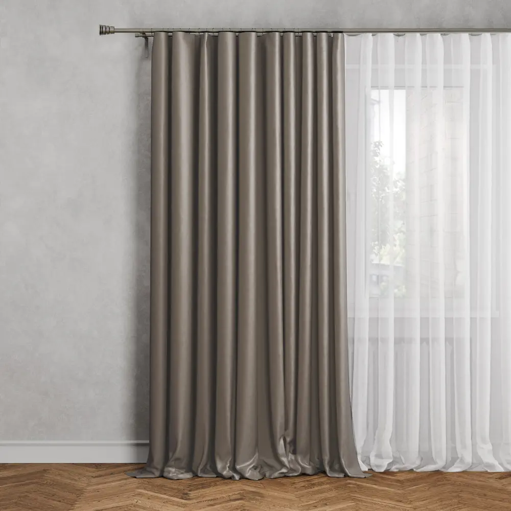 Штора на ленте Roma 200x280 см цвет серый 89376233 STLM-2208269 MIAMOZA 
