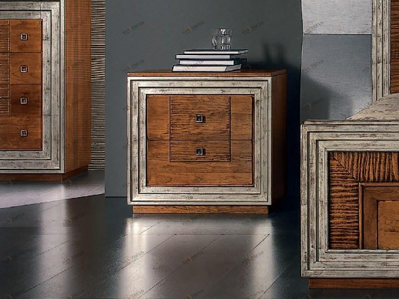 Cantiero Прикроватная тумбочка из серебра с ящиками Étoile night Et012p