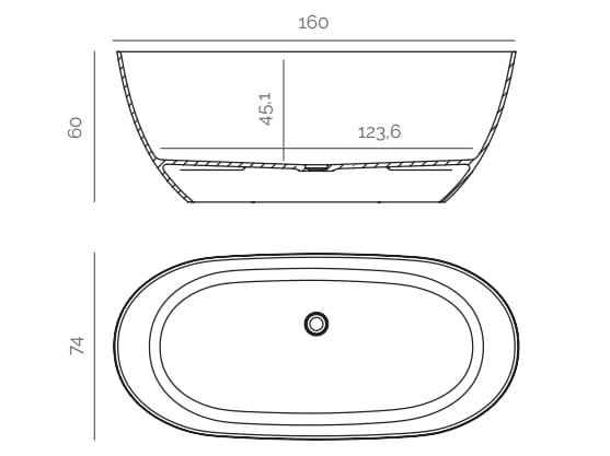 Овальная ванна в центре комнаты в Dolotek© Acquabella Acquawhite ARCH-00100201 - Вид №4