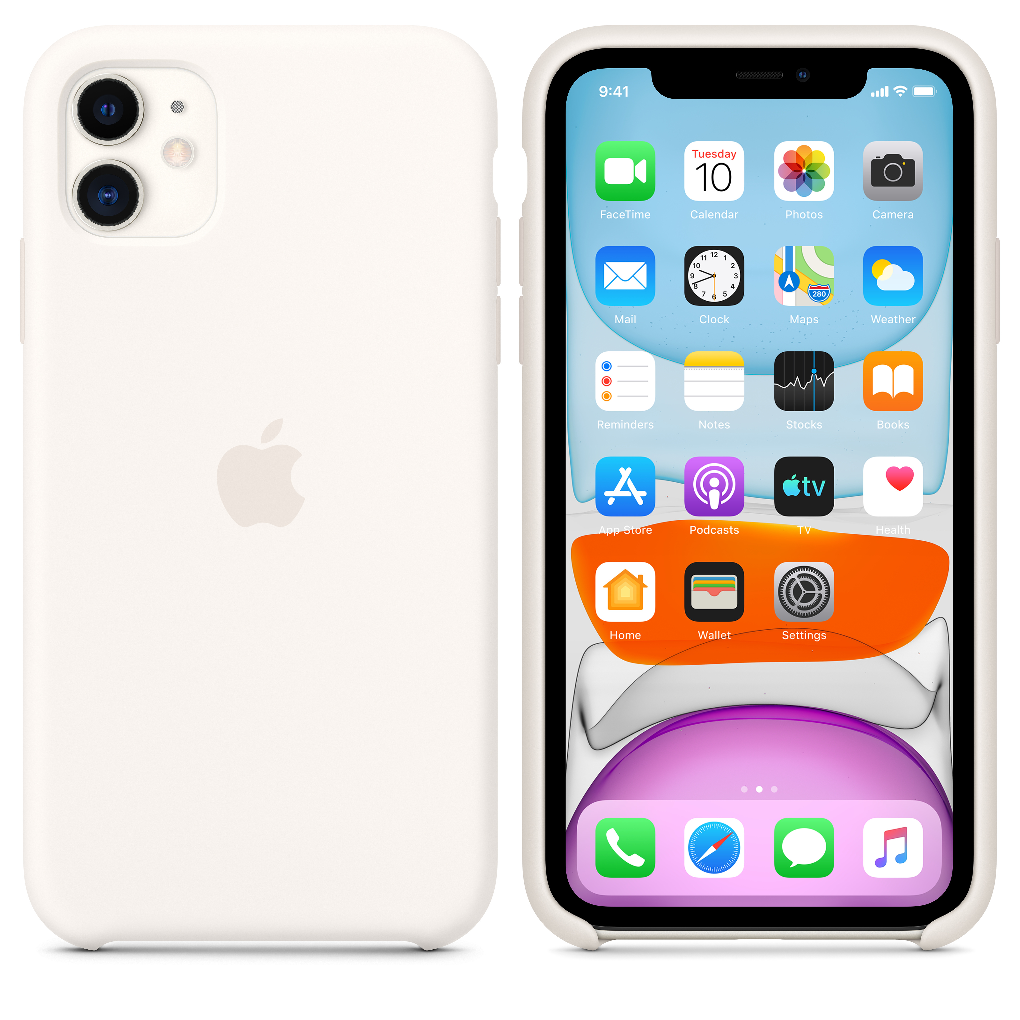 MWVX2ZM/A Iphone 11 silicone case - white Apple Santreyd  - Вид №7