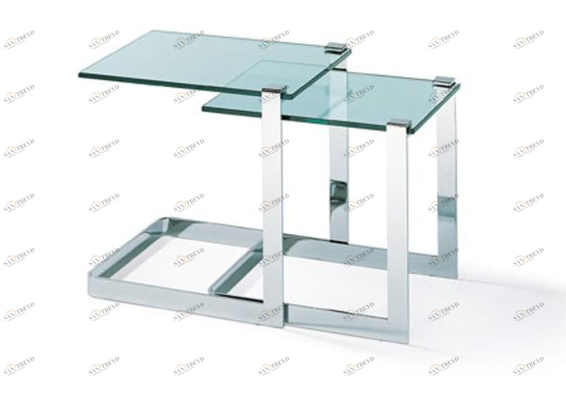 Ronald Schmitt Штабелируемый журнальный столик из стали и стекла sun-id-1448089