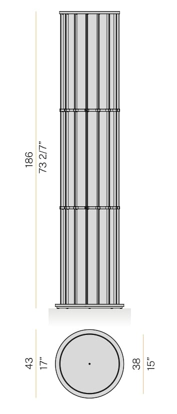 Напольная лампа из алюминия и стекла Panzeri Рим ARCH-00130929 - Вид №3
