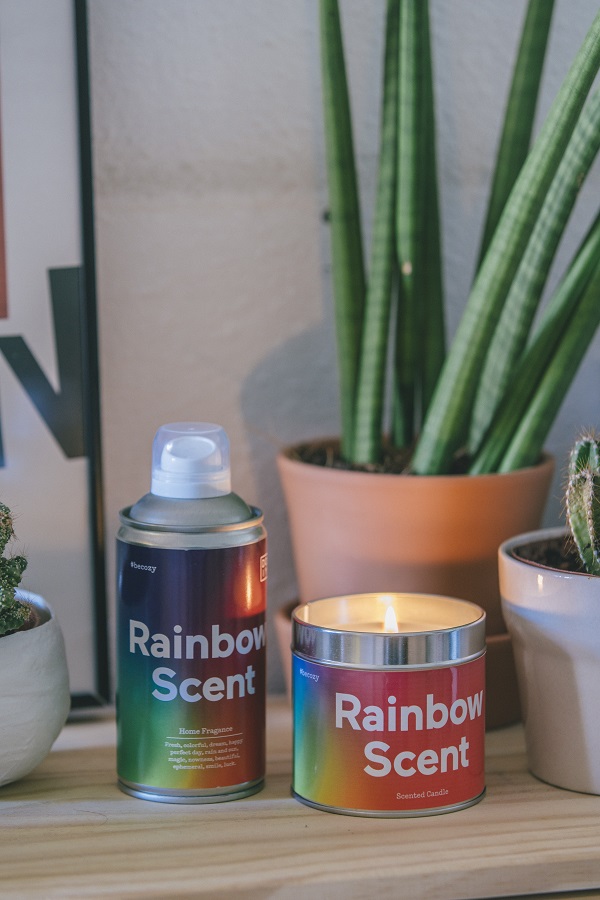 Свеча ароматическая красная карамельная Rainbow DOIY  00-3881013 Красный  - Вид №3