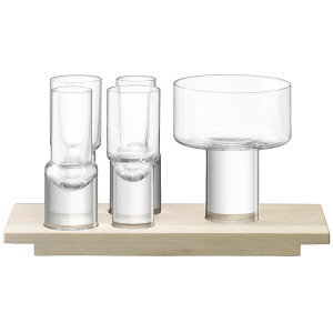 G1639-00-301 Набор сервировочный из 4 стопок и менажницы vodka LSA International