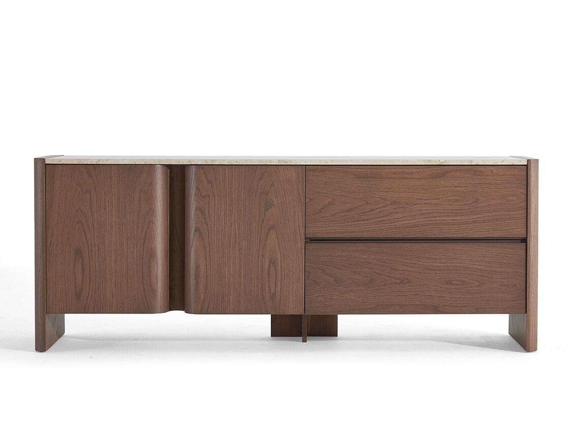 Деревянный шкаф с распашными дверцами и ящиками NDESIGN Ezora ARCH-00015301