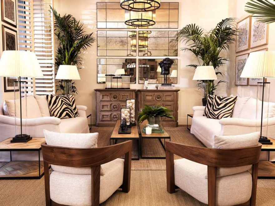 Стул Rubautelli от Eichholtz Белый/Коричневый EICHHOLTZ ДИЗАЙНЕРСКИЕ, EICHHOLTZ 062193 Белый  - Вид №6