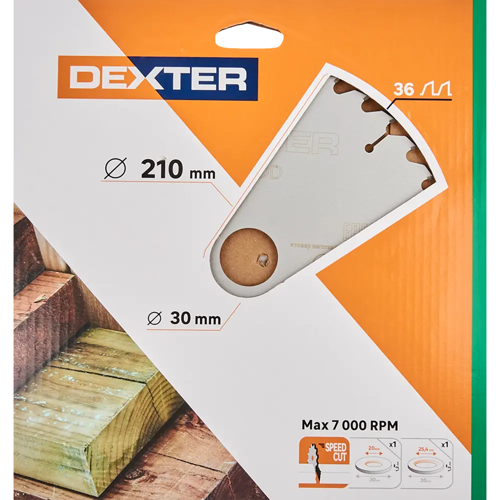 Диск циркулярный по дереву Dexter 210x30/25.4/20 мм 36 зубов 82304531 STLM-2171088  - Вид №1