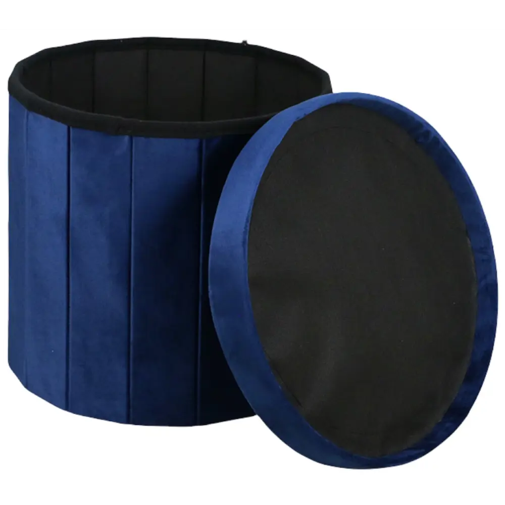 Пуф складной с нишей ø 38 см цвет синий DREAM RIVER STLM-2001164 - Вид №3