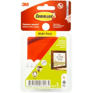 91215693 Застежки для картин белые малые 4 пары Command 17202 STLM-0820594