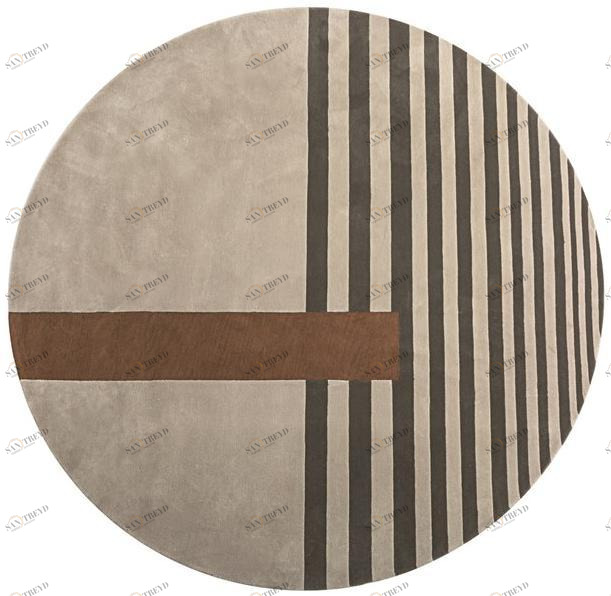 Shake Круглый шерстяной коврик ручной работы Tal sun-id-1376211