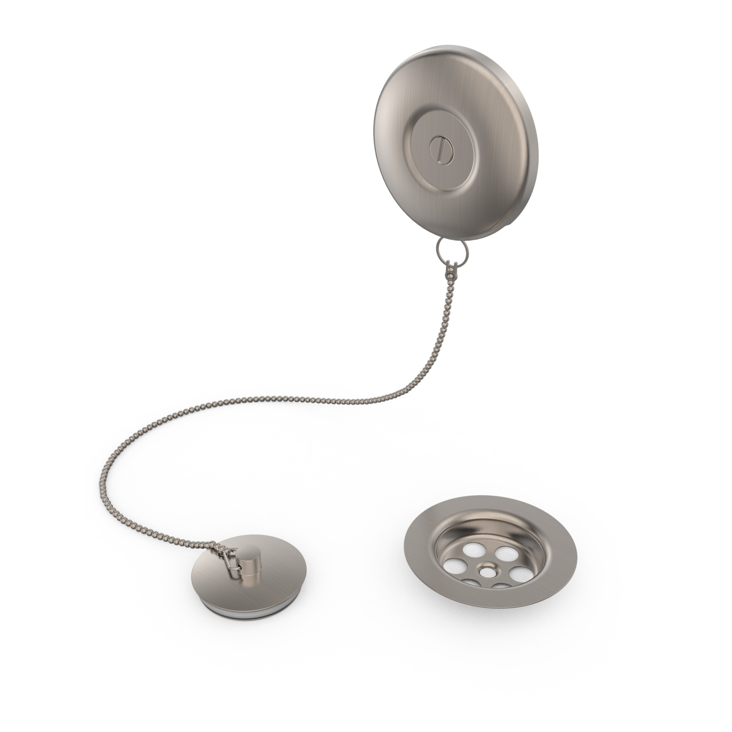 Плоский сливной кожух с цепочкой и крышкой для умывальника, биде и раковины-03474501AC TRES 