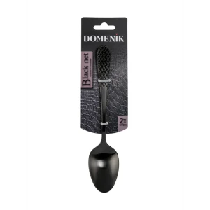 91622054 Набор ложек 2 шт Domenik Black Net DMC011 нержавеющая сталь цвет черный металлик STLM-1427598