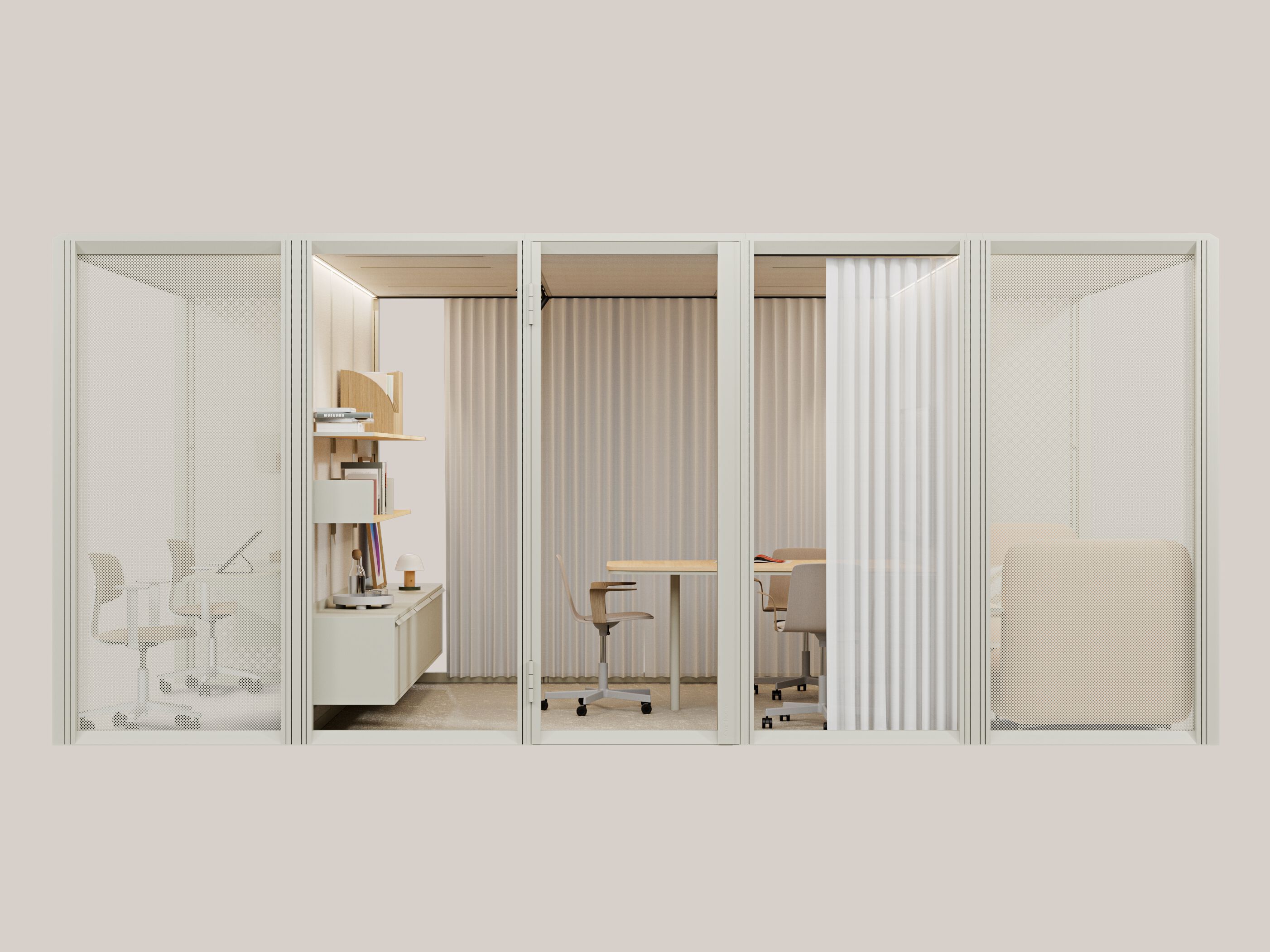 Модульный офисный остров из алюминия и стекла Mute Modular ARCH-00041314