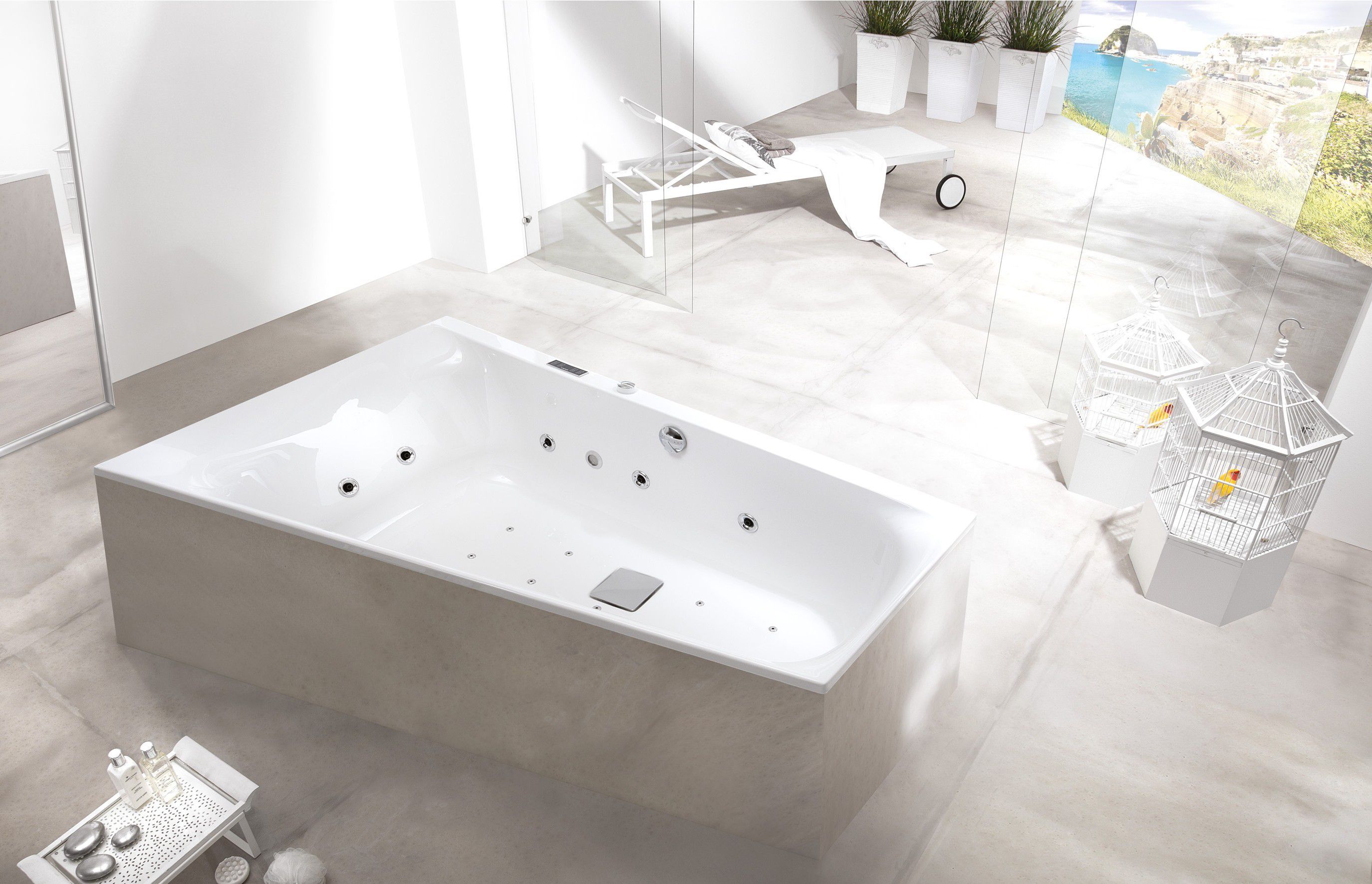 Акриловая асимметричная ванна в центре комнаты HOESCH Thasos ARCH-00014174 - Вид №2